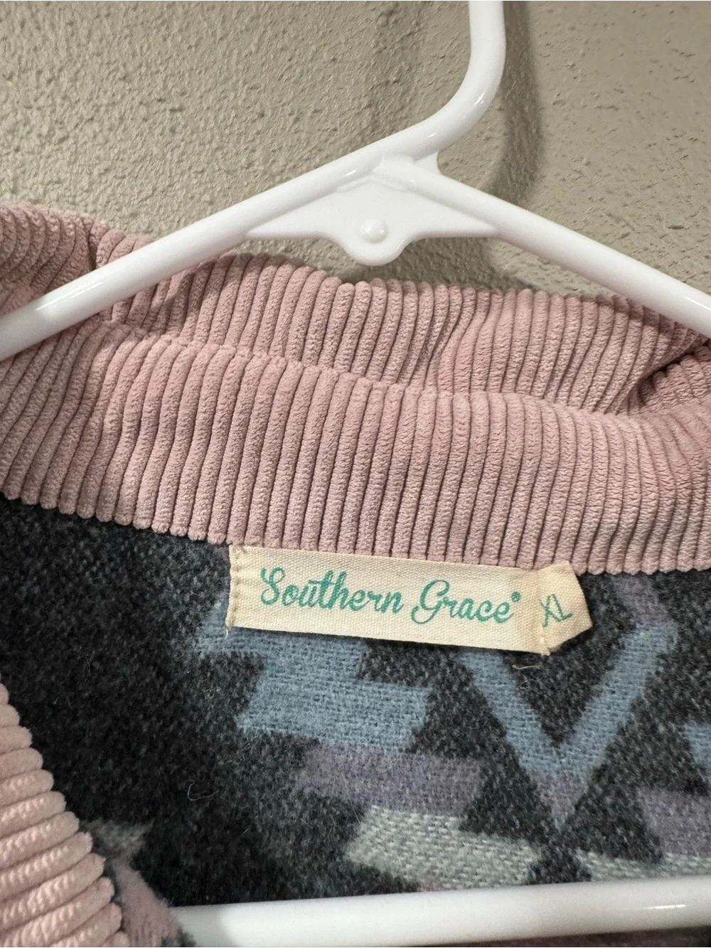 Pink Corduroy & Aztec Pattern Shacket - Picture 3 of 5